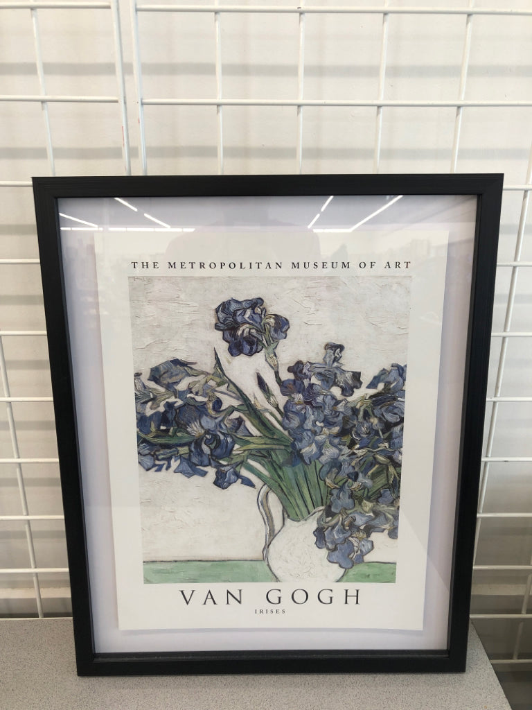 VAN GOGH PAINTING IN BLACK FRAME.