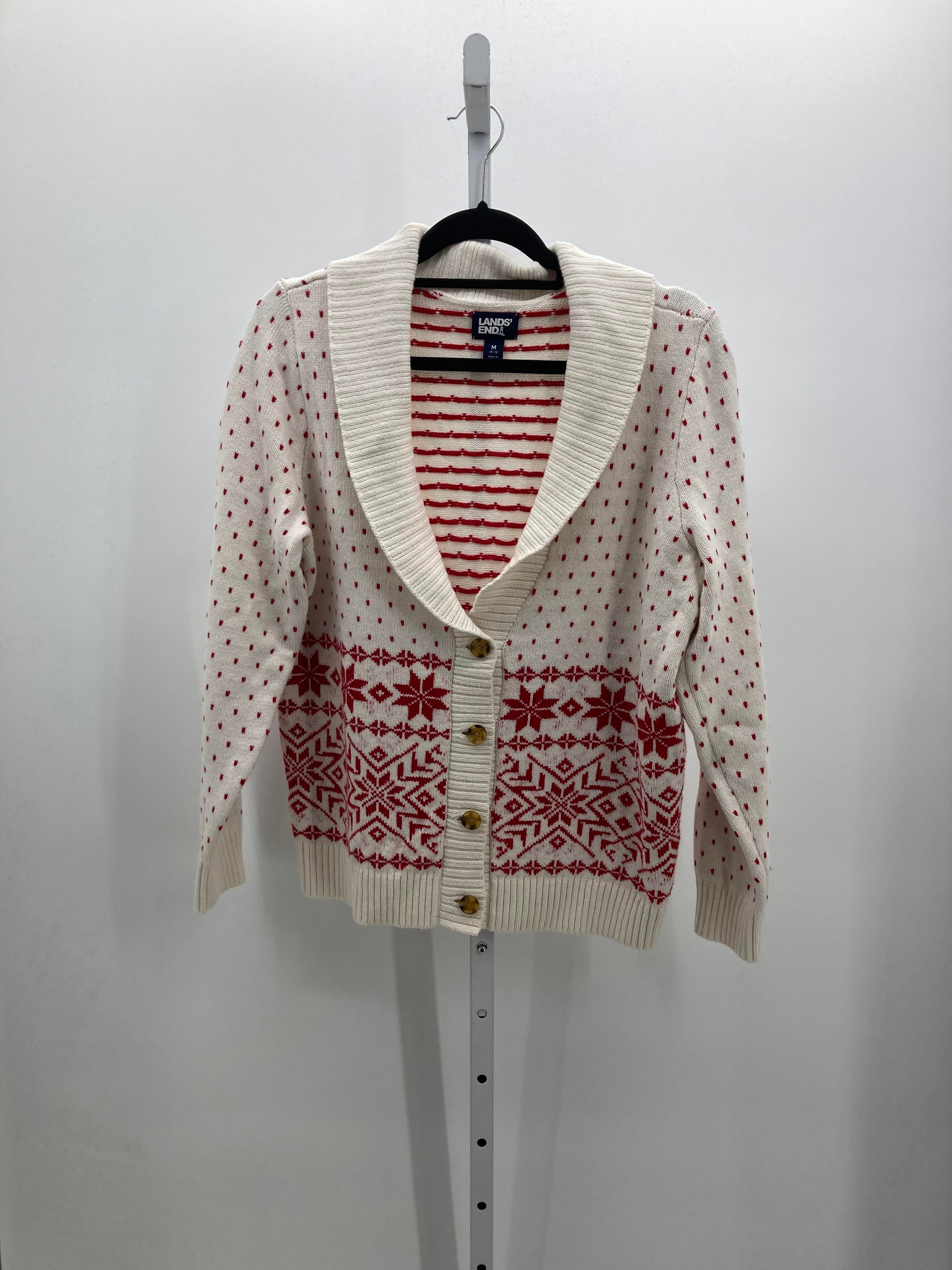 Lands End Size Medium Misses Long Slv Sweater