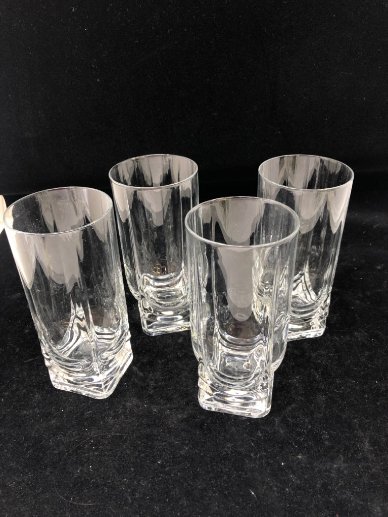 4 TUMBLER WATER GLASSES.