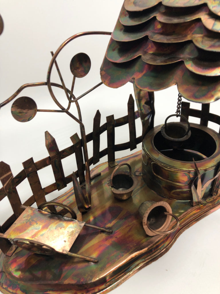 METAL WISHING WELL MUSIC BOX.
