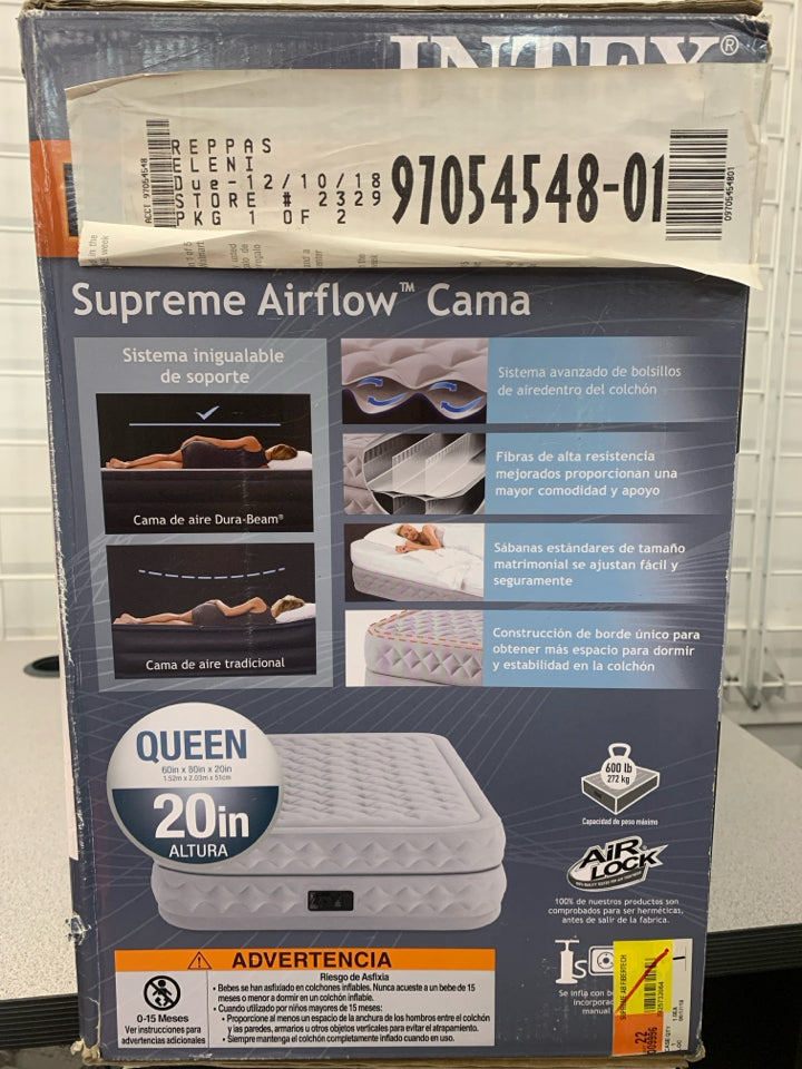 NIB INTEX SUPREME AIRFLOW QUEEN AIRBED.