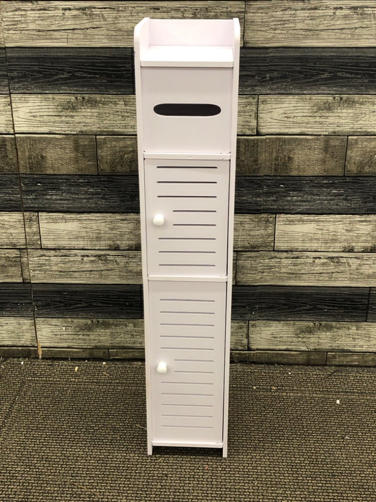 WHITE BATHROOM ORGANIZER.