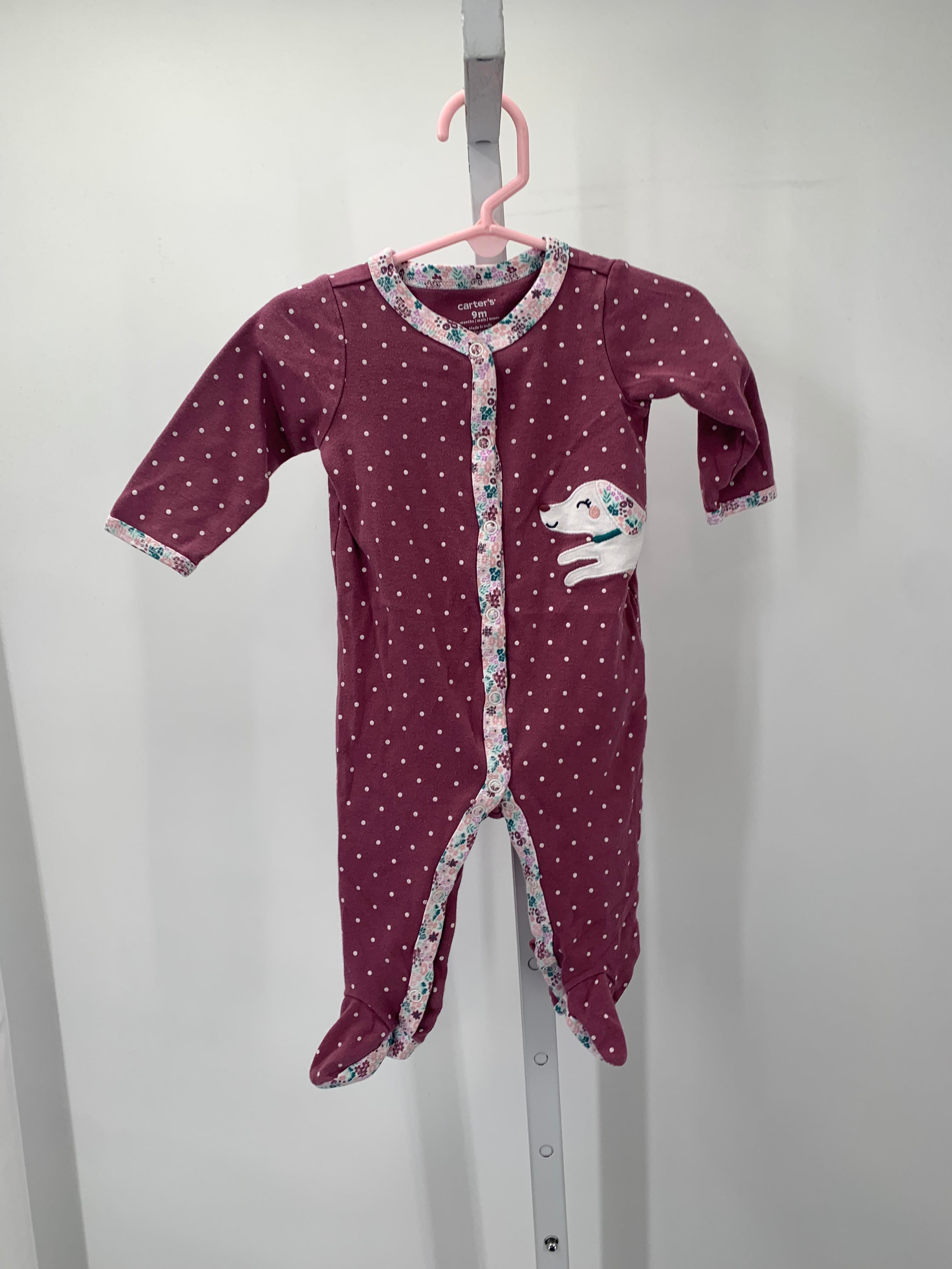 Carters Size 9 Months Girls Long Slv. Romper