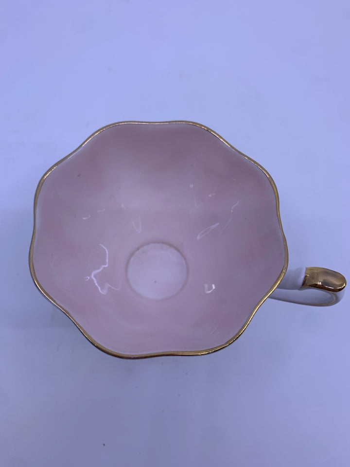 QUEEN ANNE PEAR PATTERN TEACUP AND SAUCER.