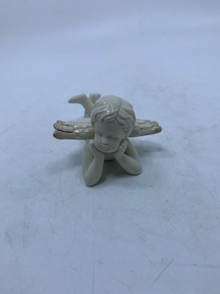 PORCELAIN LAYING DOWN ANGEL.