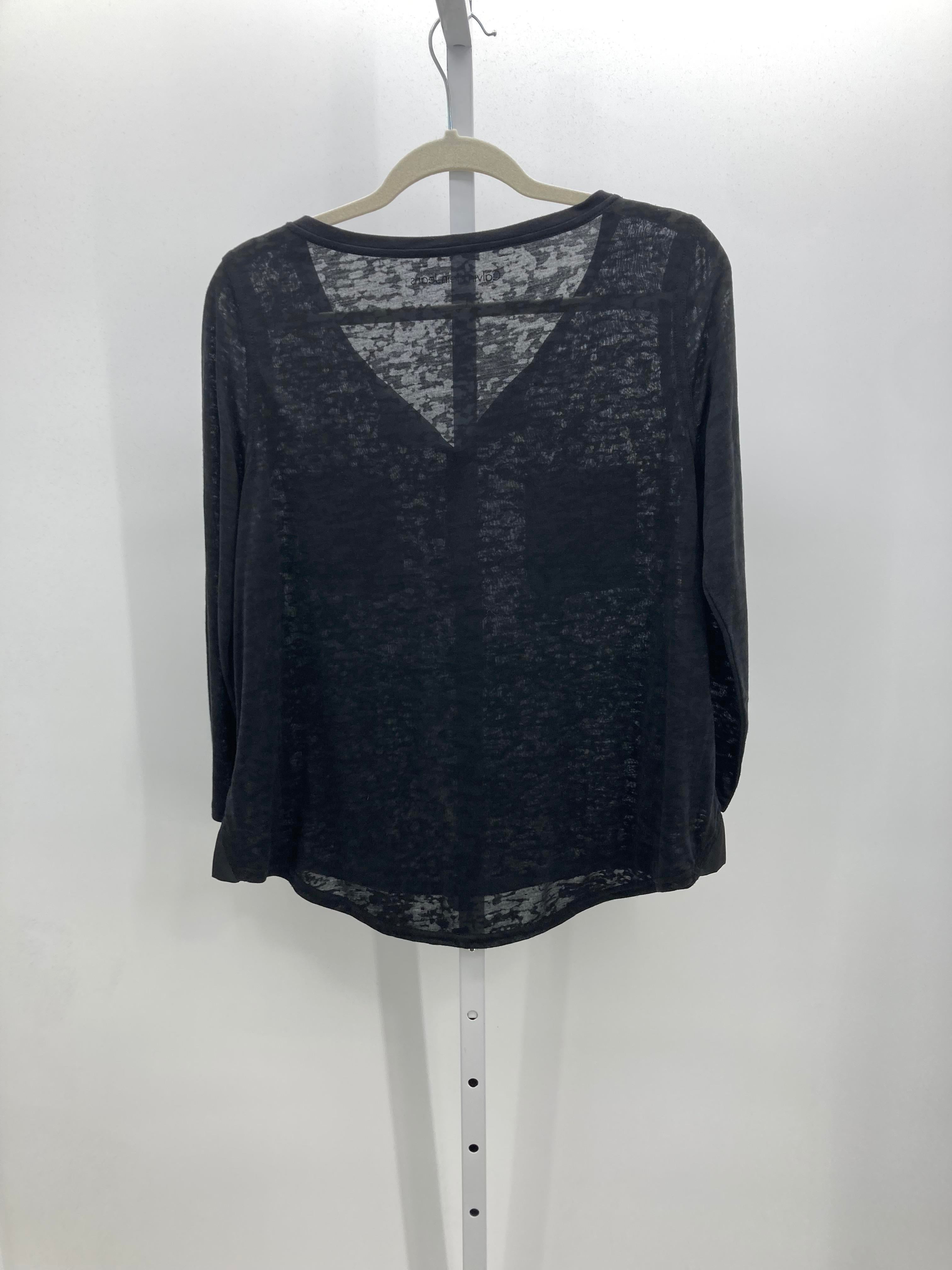 Calvin Klein Size Large Misses 3/4 Sleeve Shirt