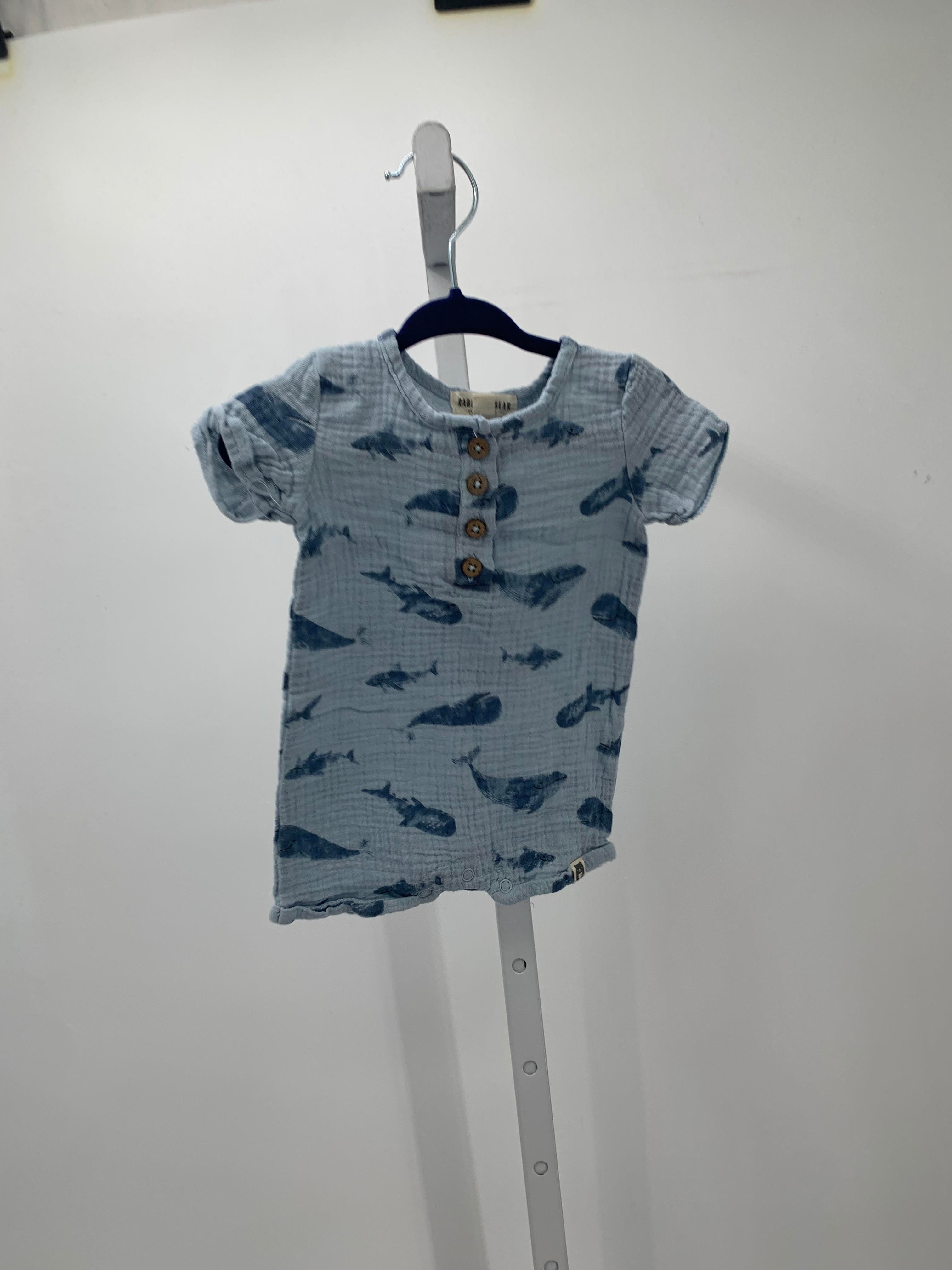 WHALES LINEN ROMPER