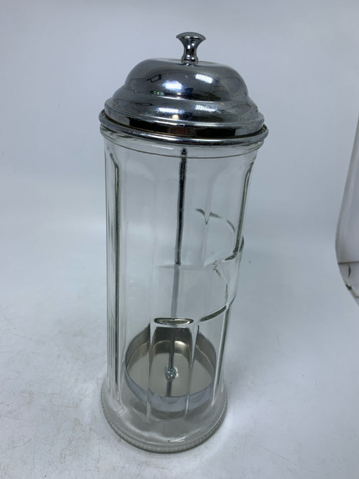 VTG HEAVY GLASS STRAW DISPENSER META LIFT.
