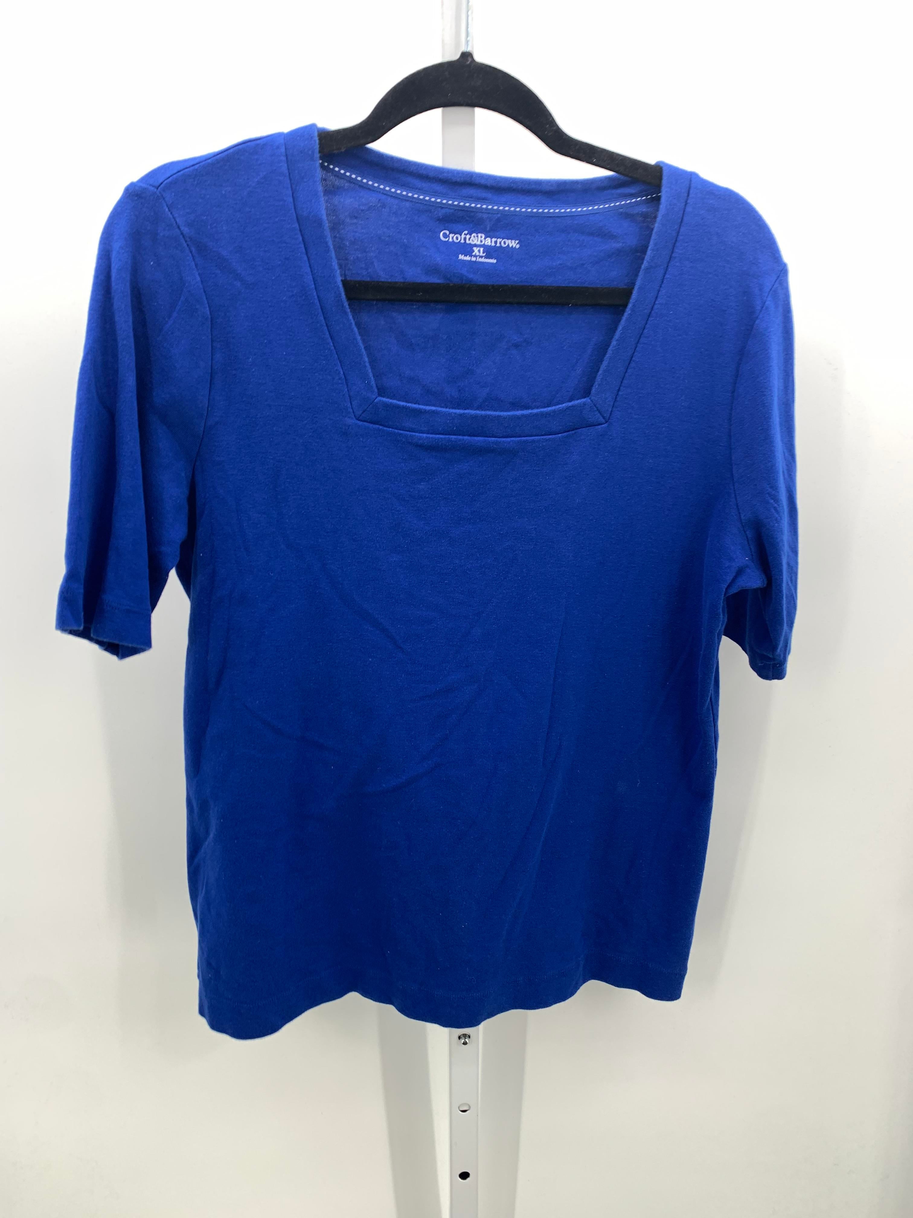 Croft & Barrow Size Extra Large Misses Short Sleeve Shirt