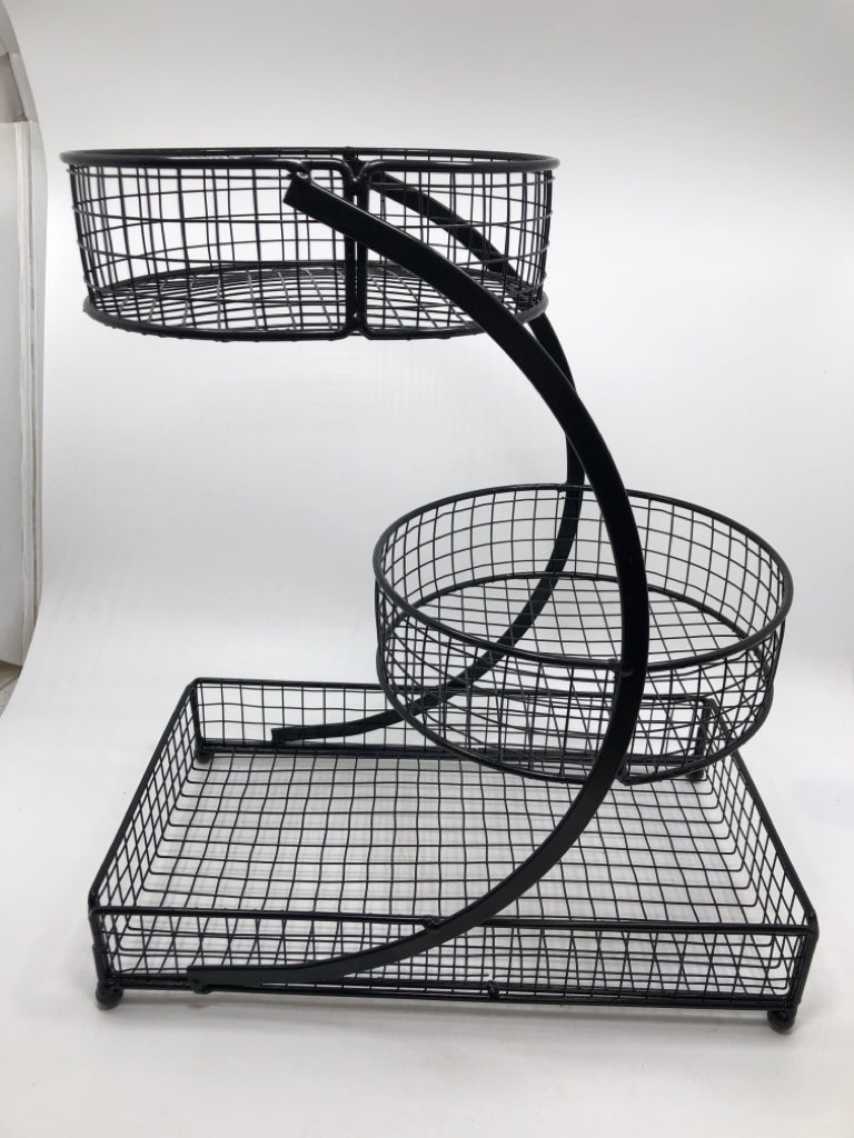 BLACK WIRE 3 TIER ORGANIZER.