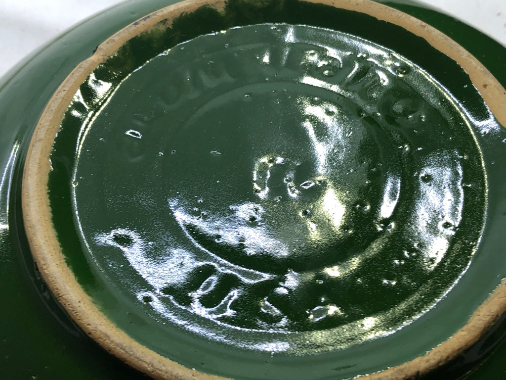 4 PC GREEN SERVING SET - 3 BOWLS 1 SERVING BOWL.
