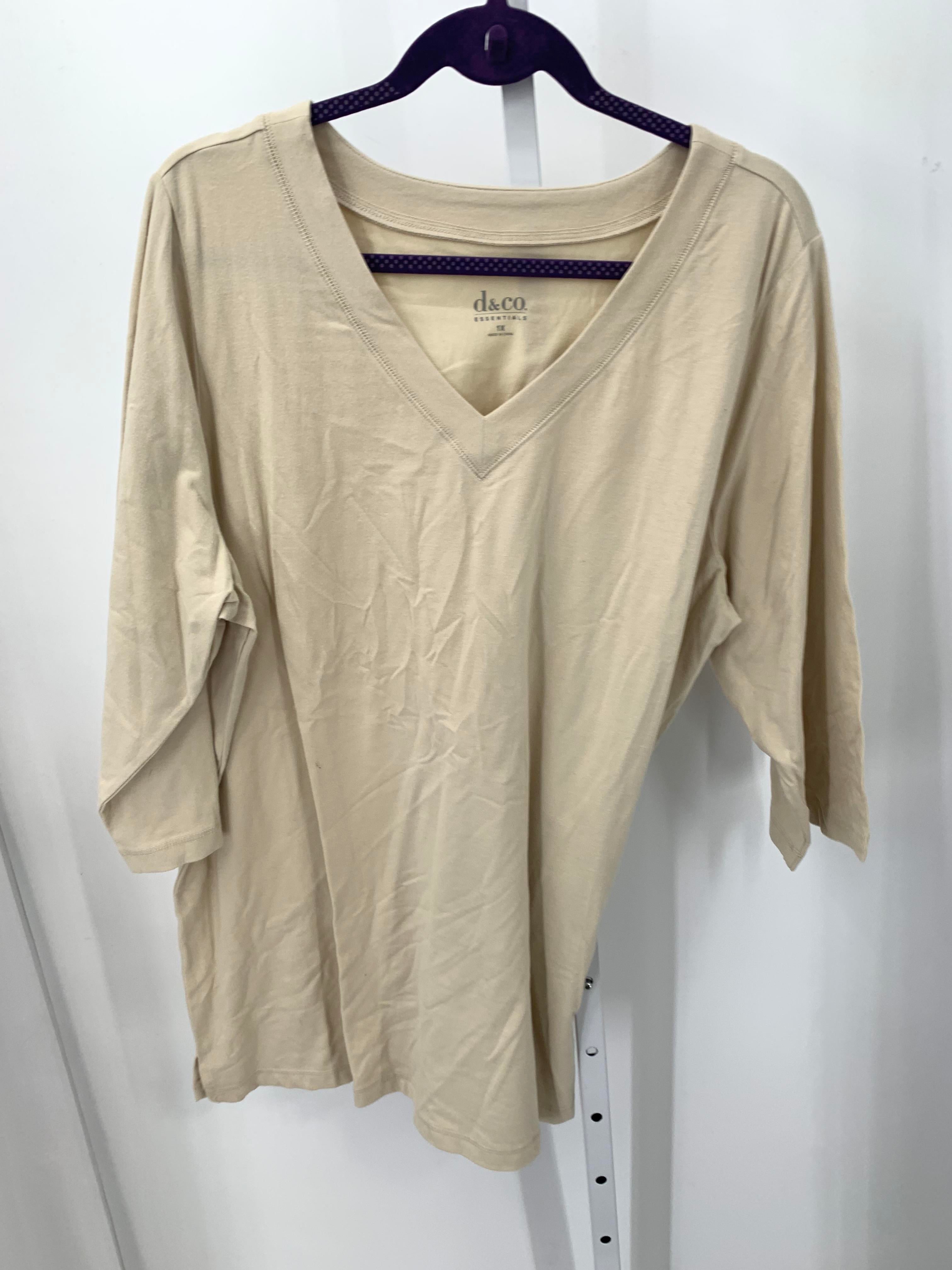 d & co. Size 1X Womens 3/4 Sleeve Shirt