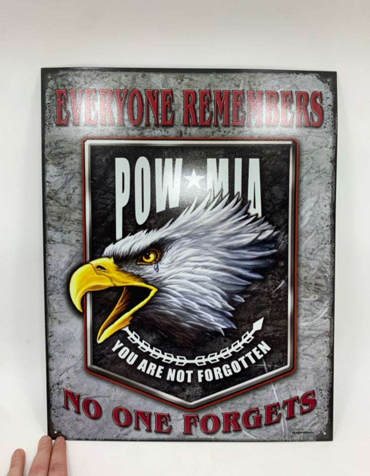 EVERYONE REMEMBERS EAGLE METAL SIGN.
