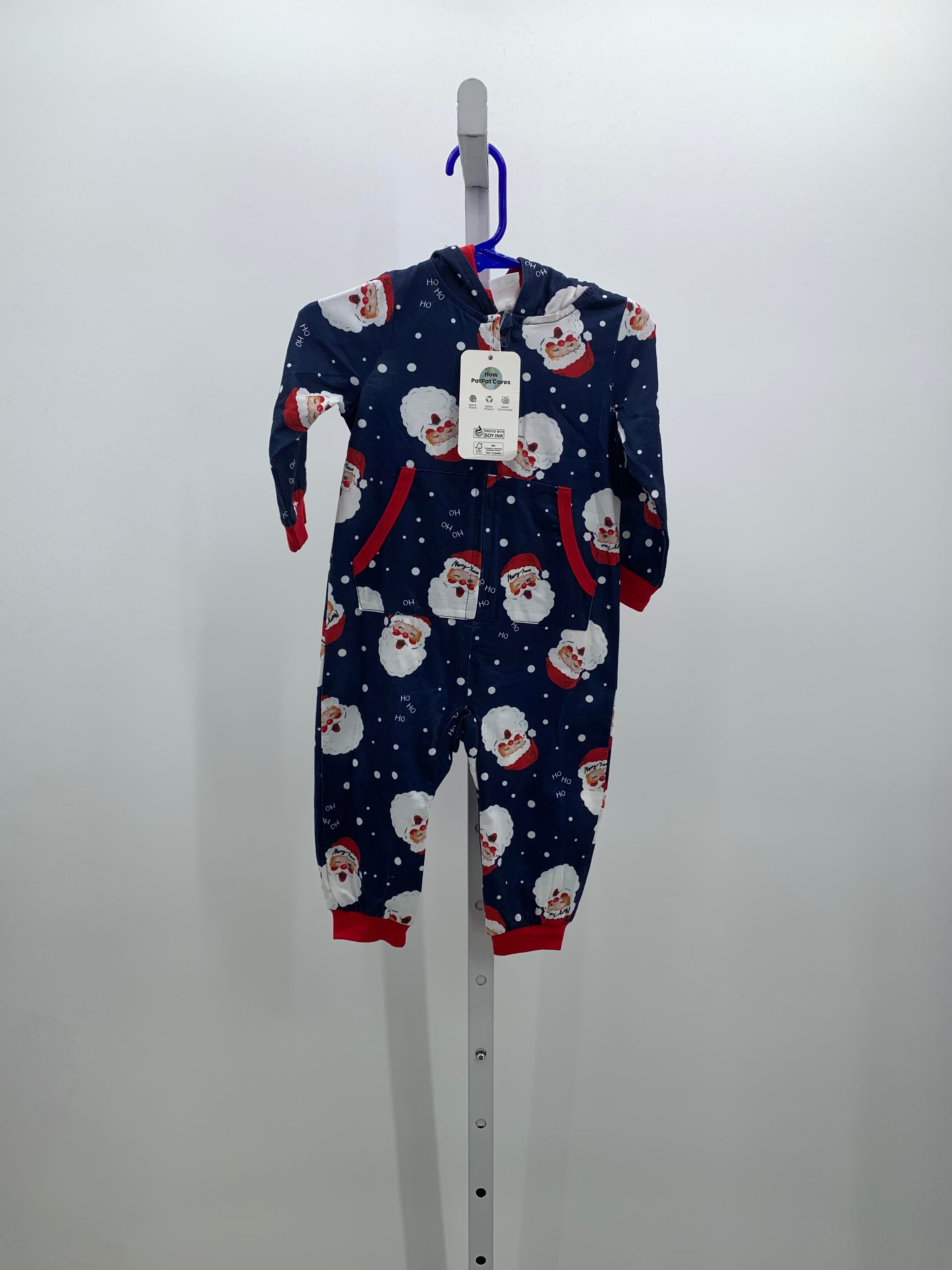 NEW HOODED SANTA LONG SLV ROMPER.