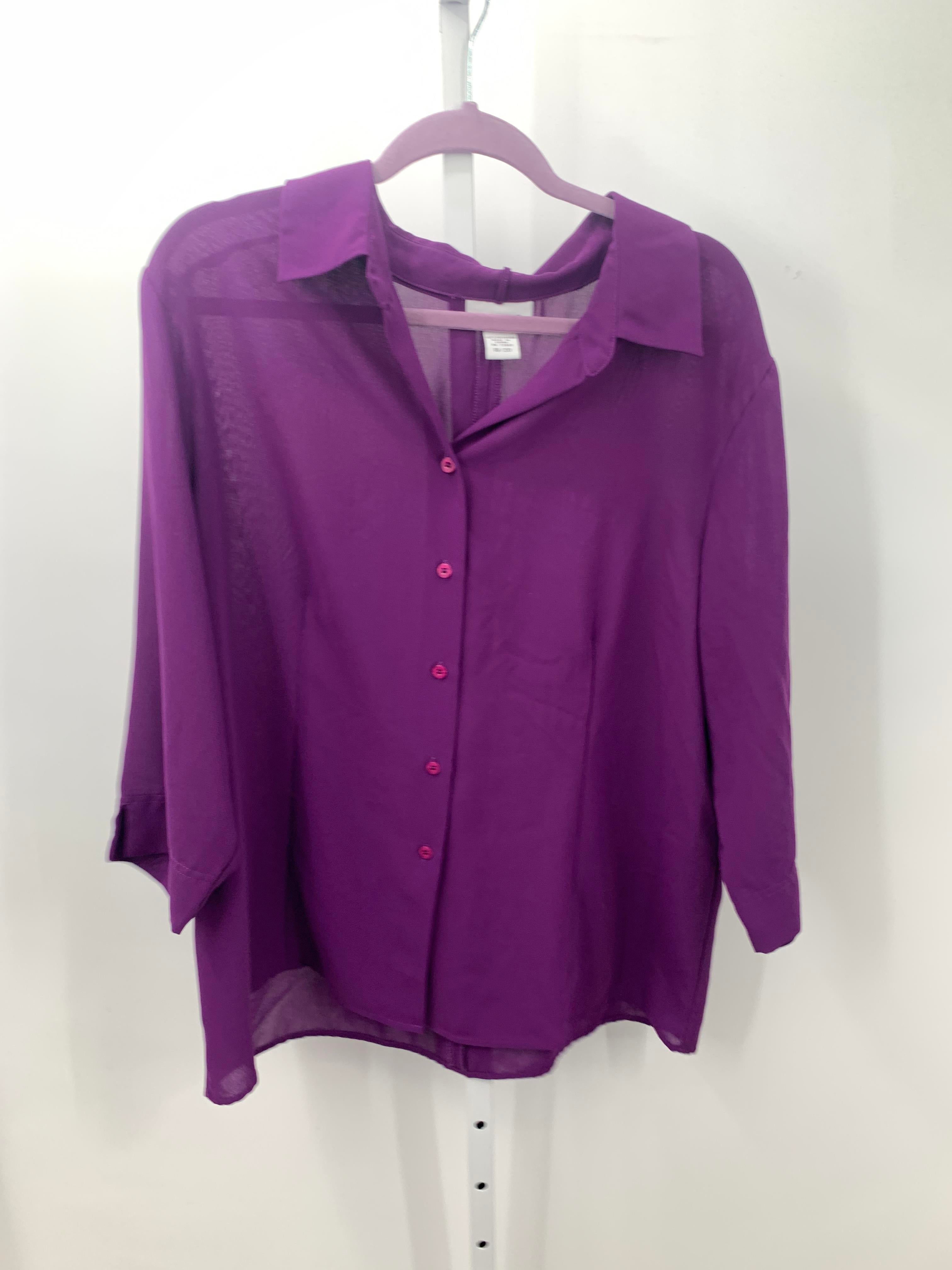 Avenue Size 18/20 W Womens 3/4 Sleeve Shirt