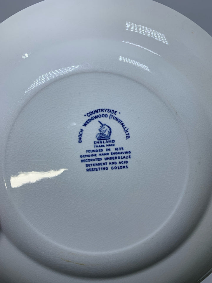 VTG BRIDGE SCENE DECORATIVE PLATE.