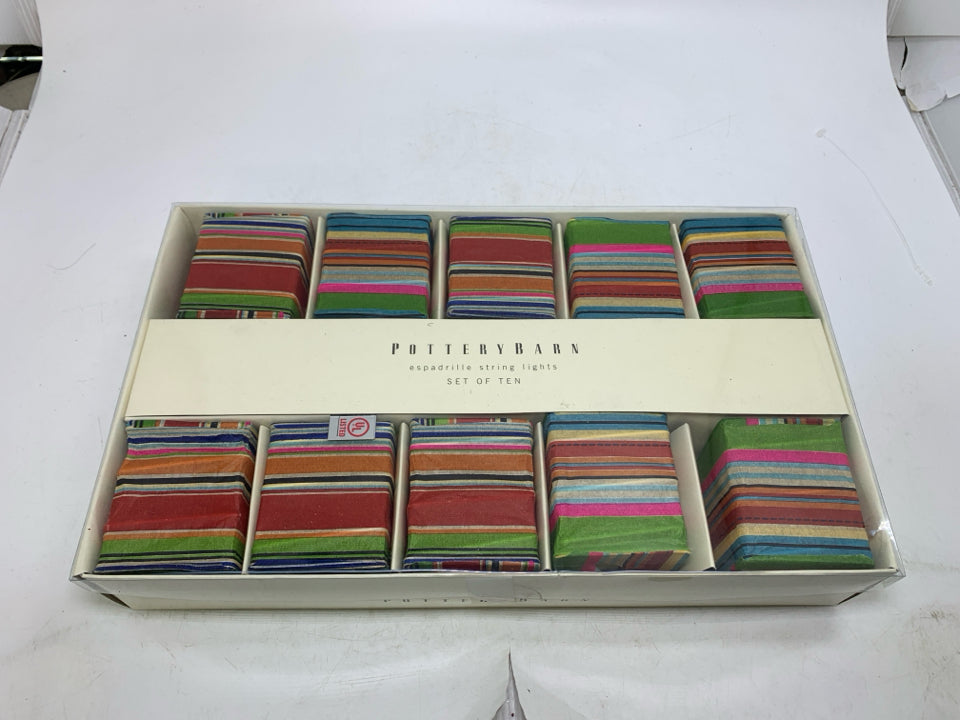 NIB STRIPES ESPADRILLE STRING LIGHTS.