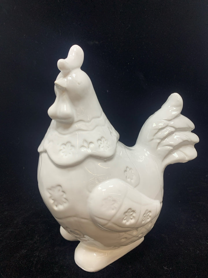 FLORAL EMBOSSED ROOSTER.