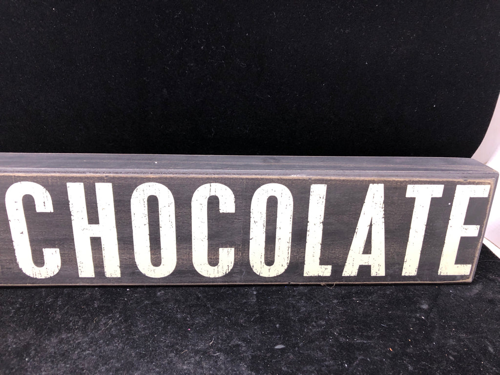 I LOVE CHOCOLATE BLOCK WALL ART.