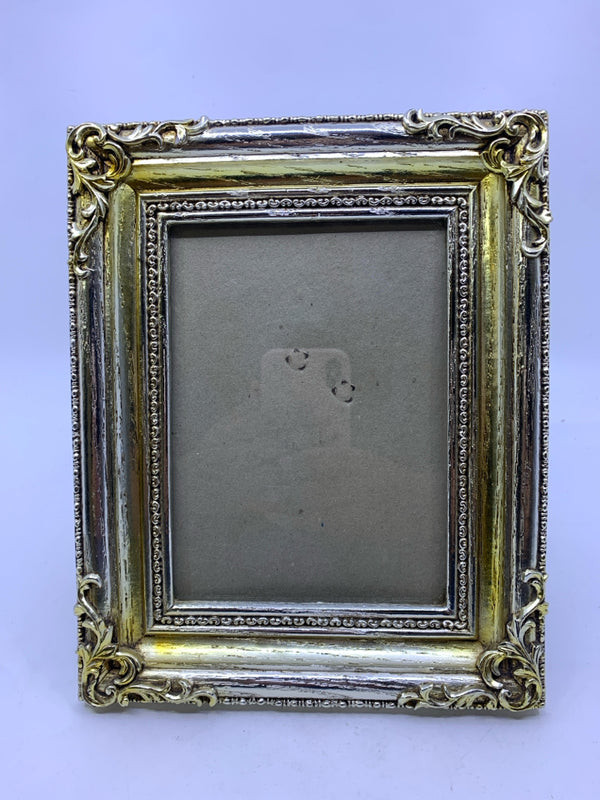 GOLD/SILVER SCROLL PICTURE FRAME.