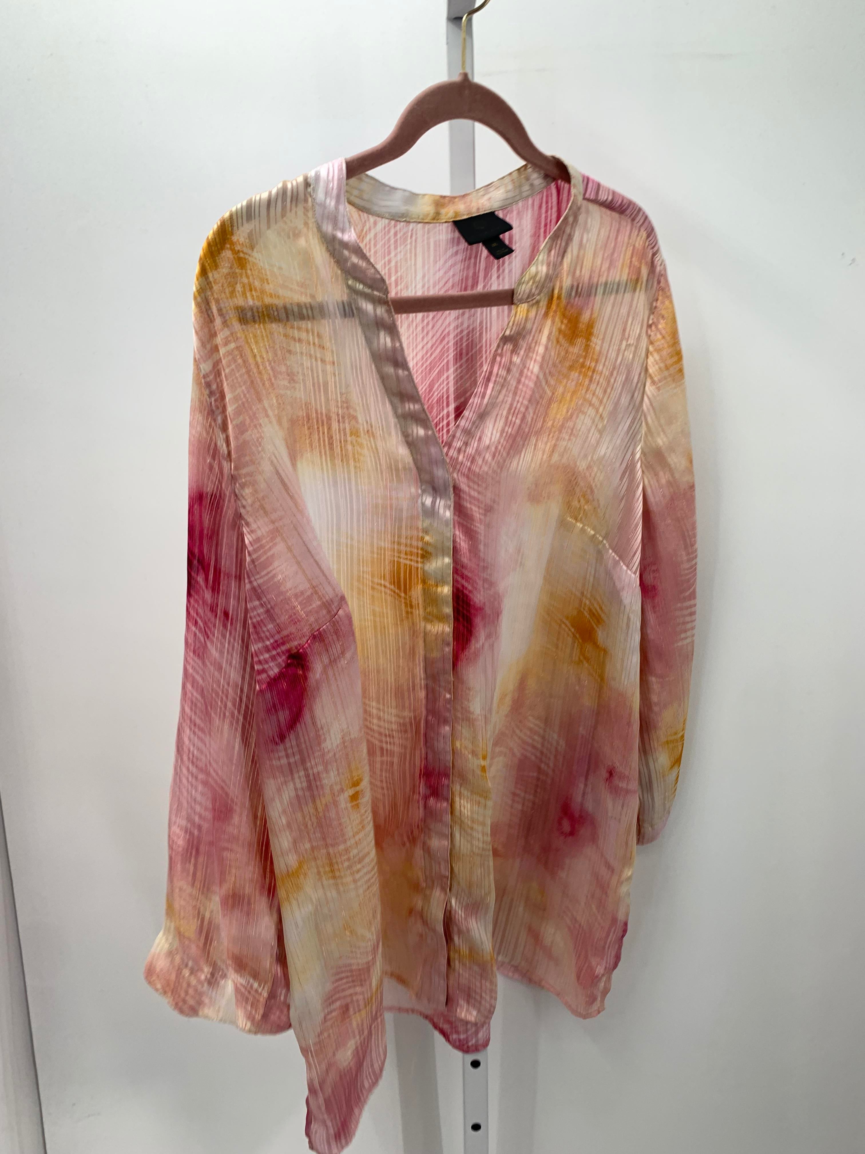 JM Collection Size XXL Misses 3/4 Sleeve Shirt