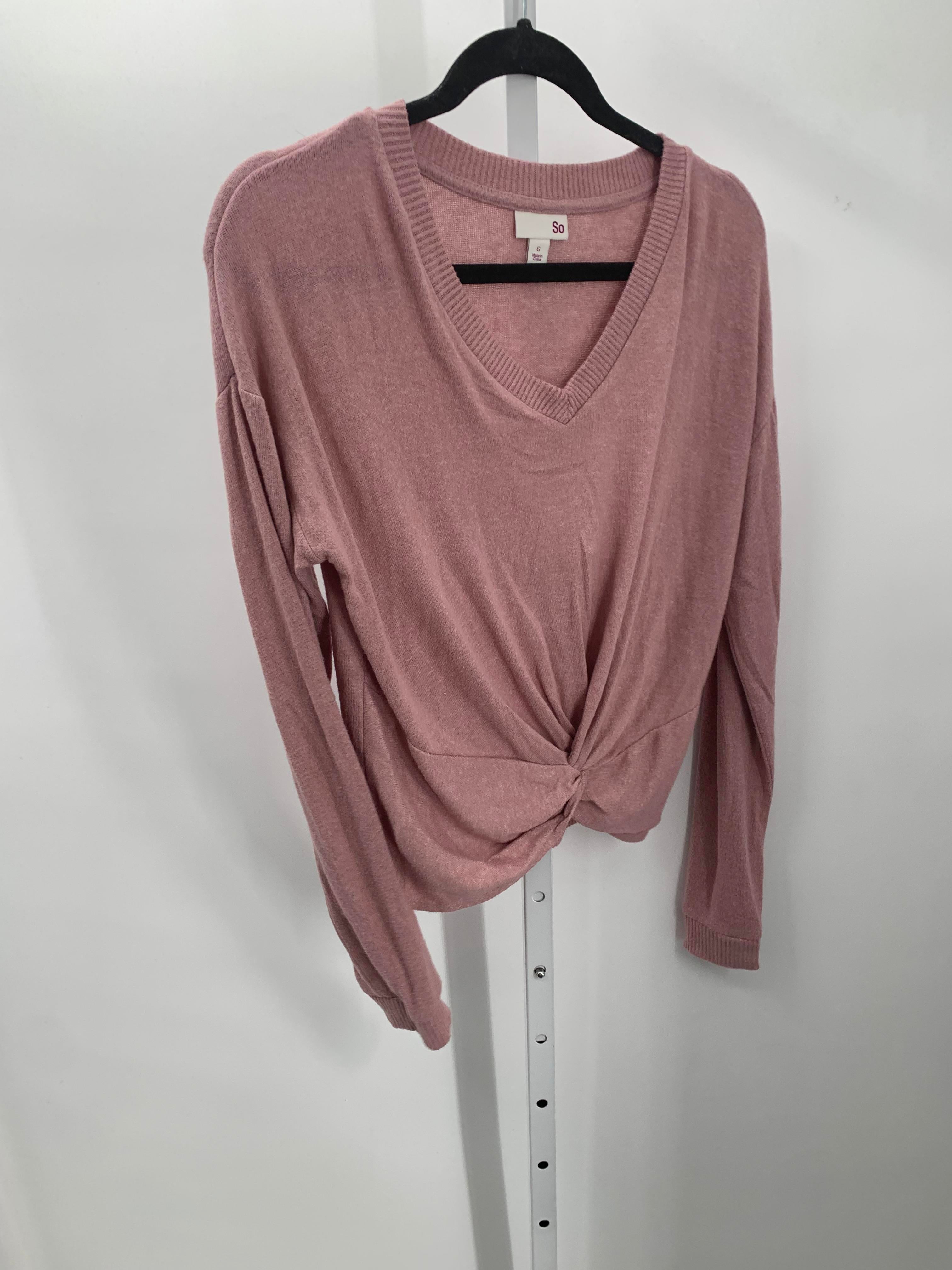 SO Size Small Juniors Long Sleeve Sweater