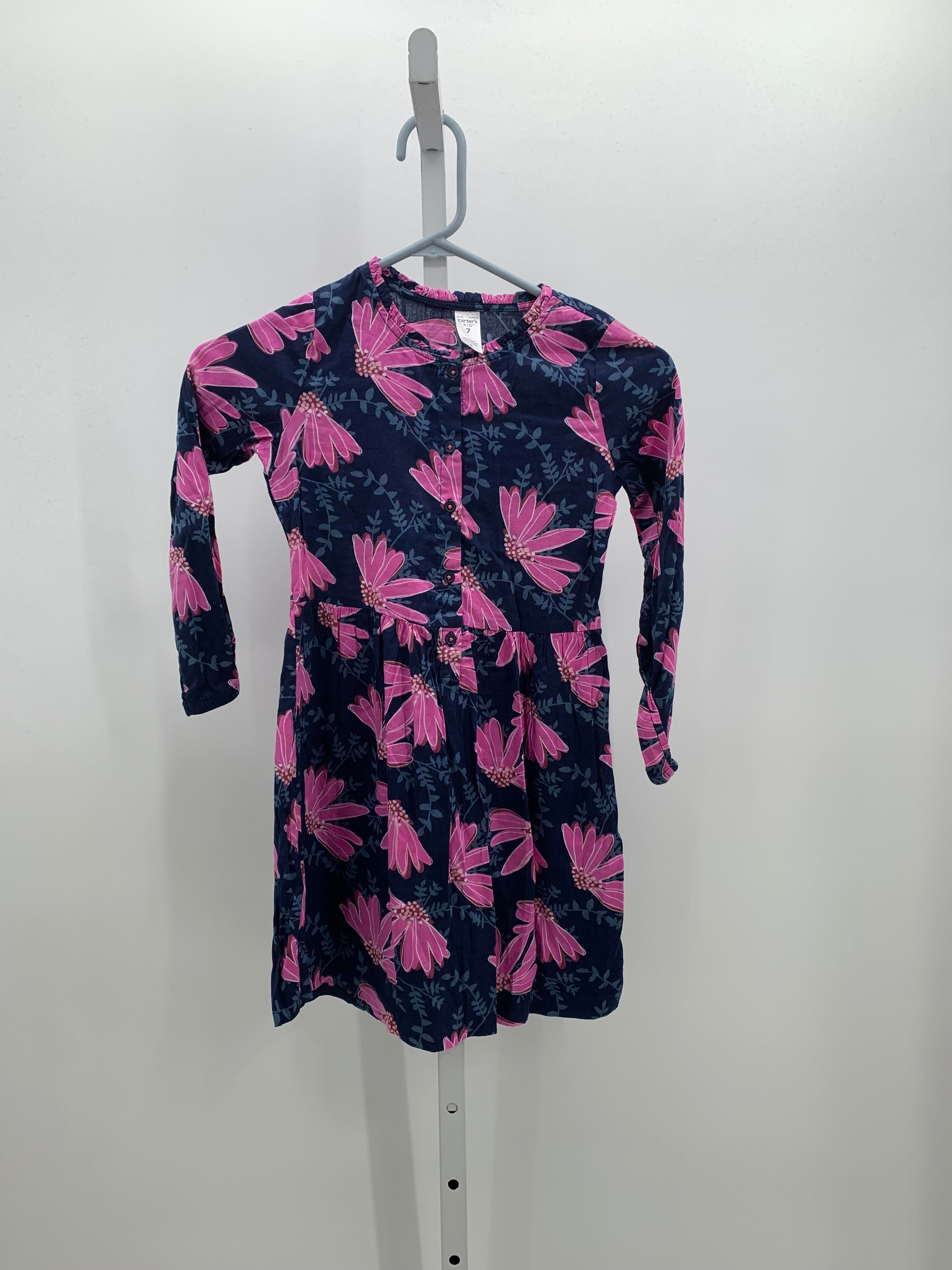 Carters Size 7 Girls Long Sleeve Dress