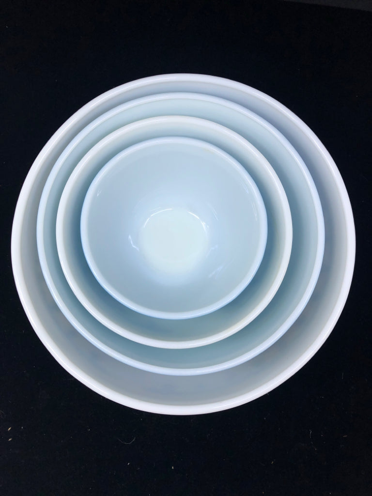 4PC VTG SNOWFLAKE GARLAND MIXING BOWLS.