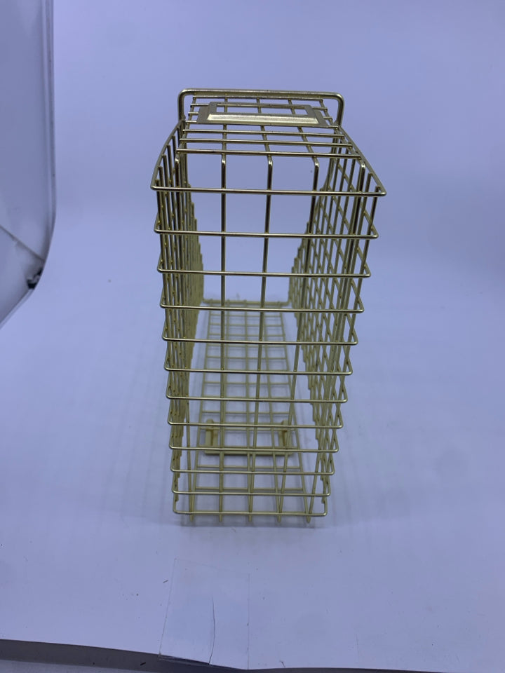 GOLD METAL MESH FILE ORGANIZER.