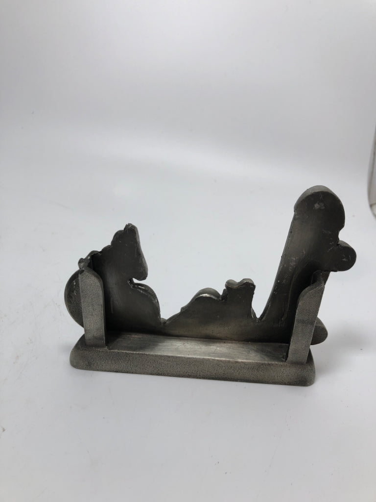 SKATEBOARD & BIKE PEWTER FIGURE.