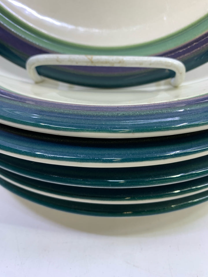 6 SALAD PLATES MOUNTAIN SHADOW PFALTZGRAFF.