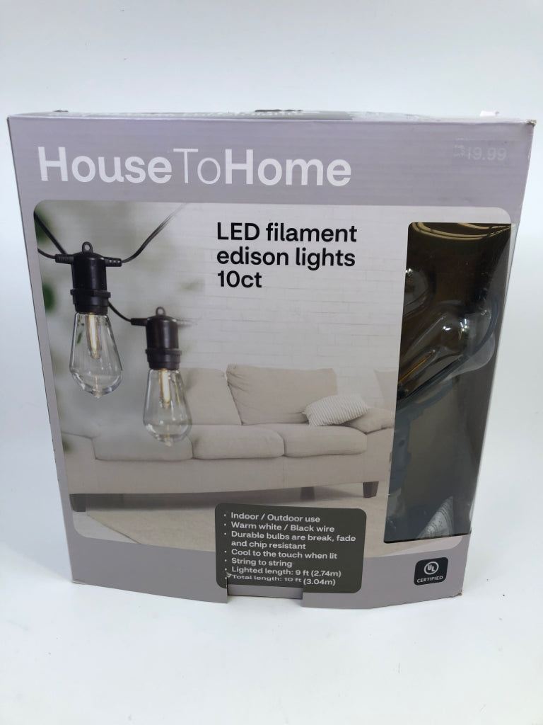 LED FILAMENT EDISON STING LIGHTS.