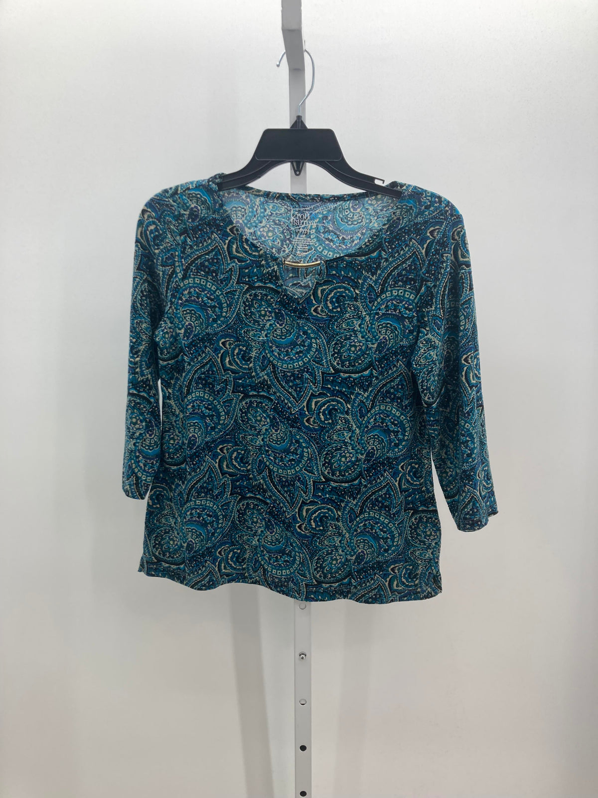 Croft & Barrow Size X Small Petite Petite 3/4 Sleeve Shirt