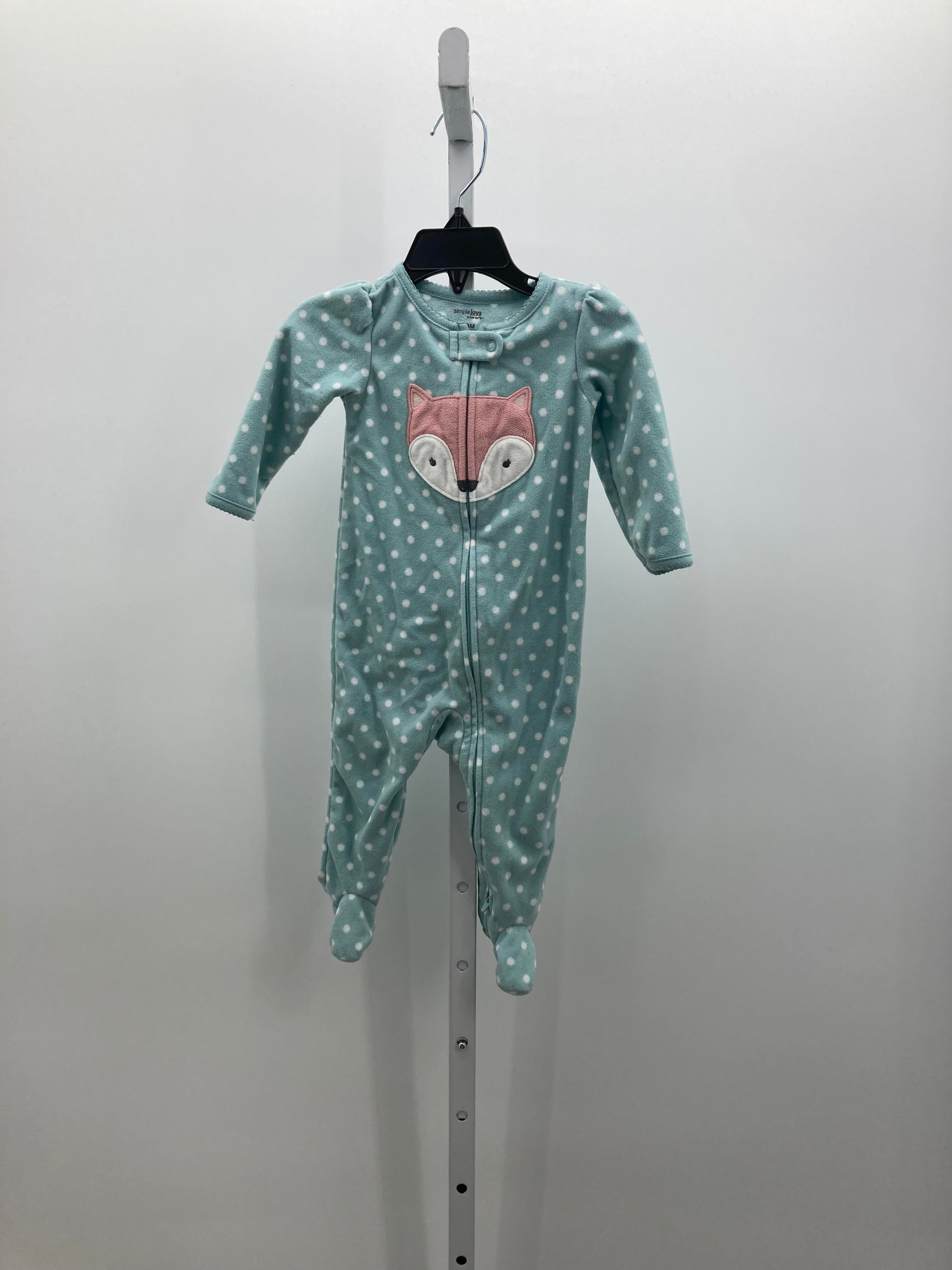 Simple Joys Size 6-9 mon Girls Long Slv. Romper