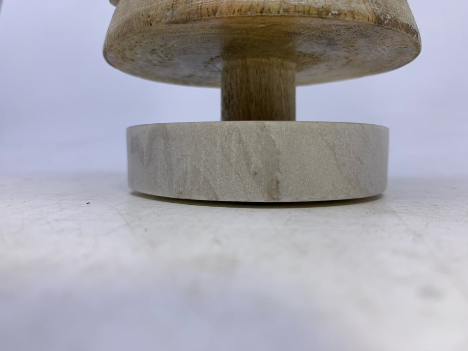 SCALLOP EDGE TREE ON MARBLE BASE.