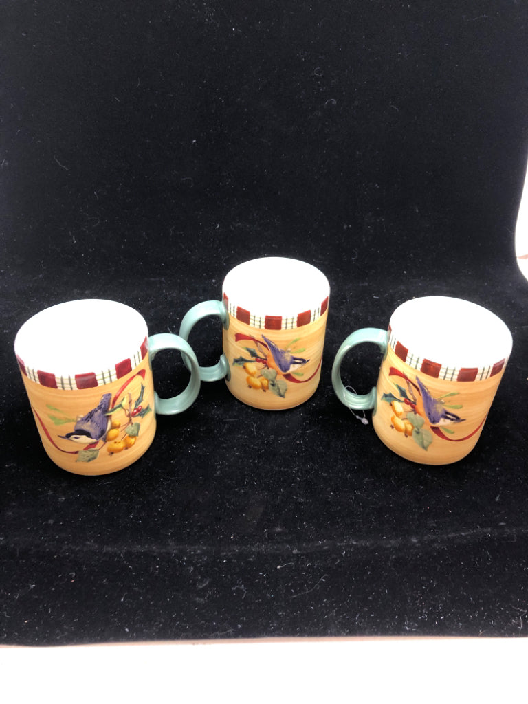 3 WINTER GREETING EVERYDAY MUGS - LENOX.