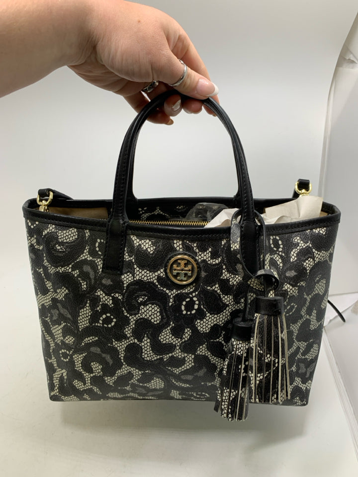 Tory Burch Robinson Ferrara Lace Tote Bag Purse