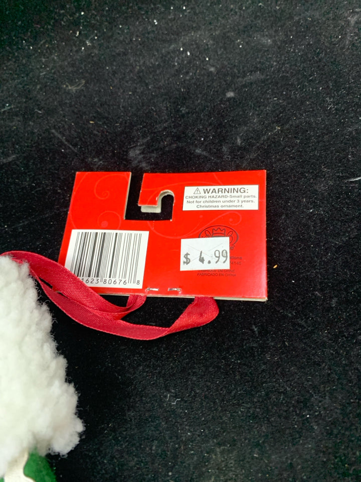 GREEN STOCKING GIFT CARD HOLDER.