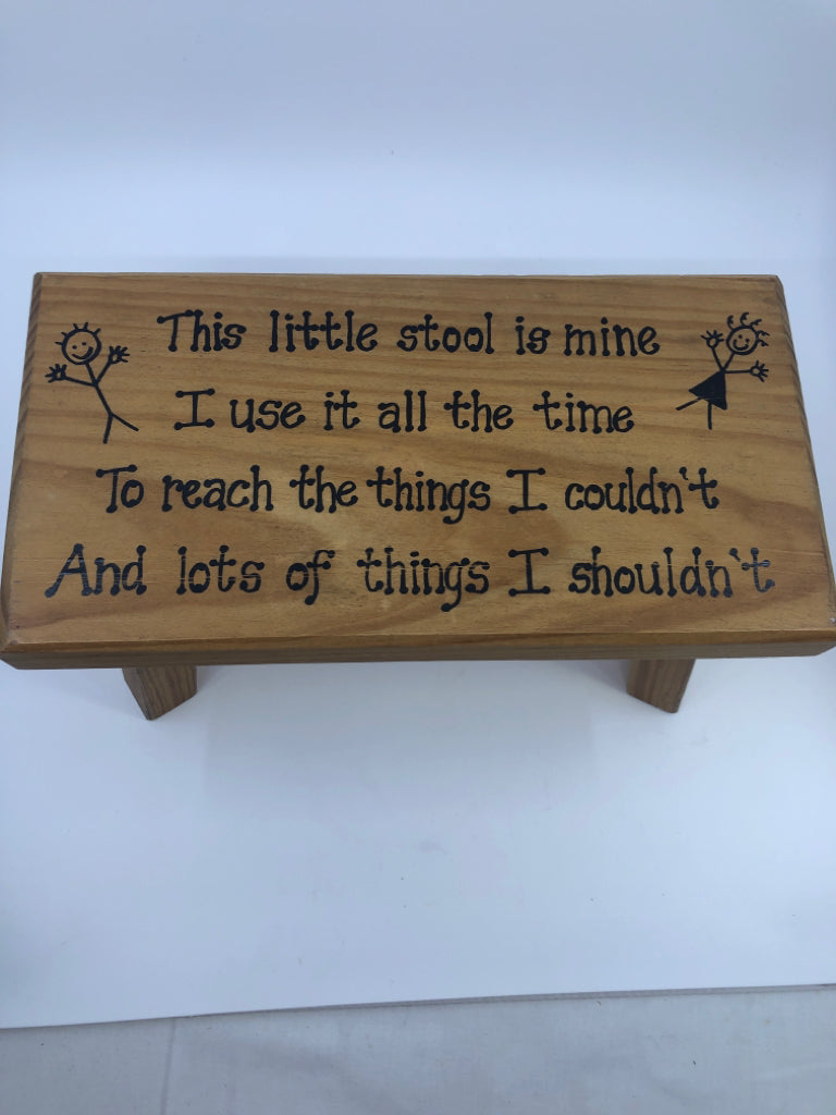 LITTLE STOOL IS MINE- STEP STOOL.