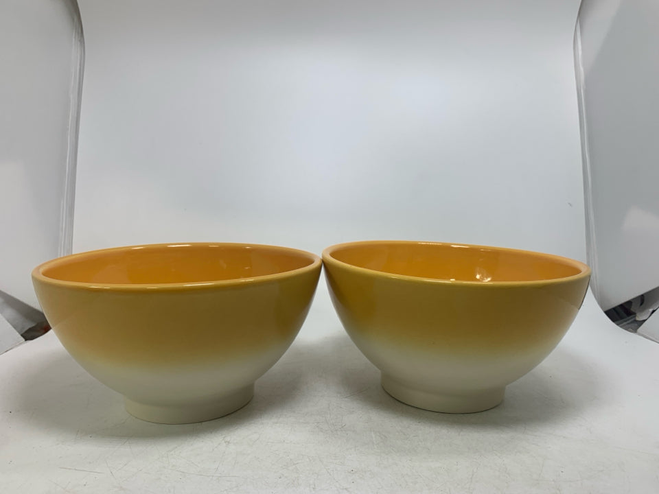 2 OMBRE SERVING BOWLS.