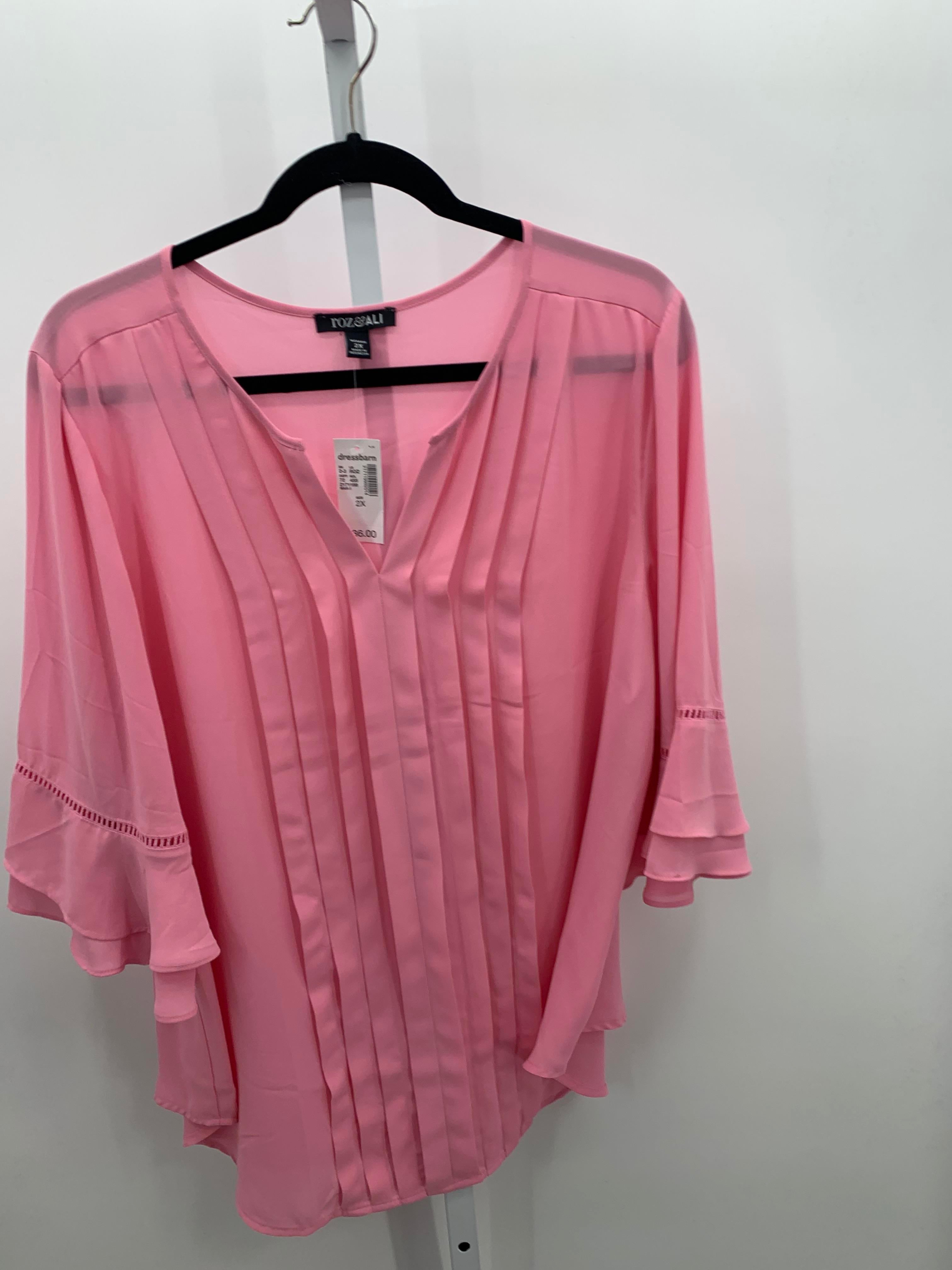 Roz & Ali Size 2X Womens Short Sleeve Shirt