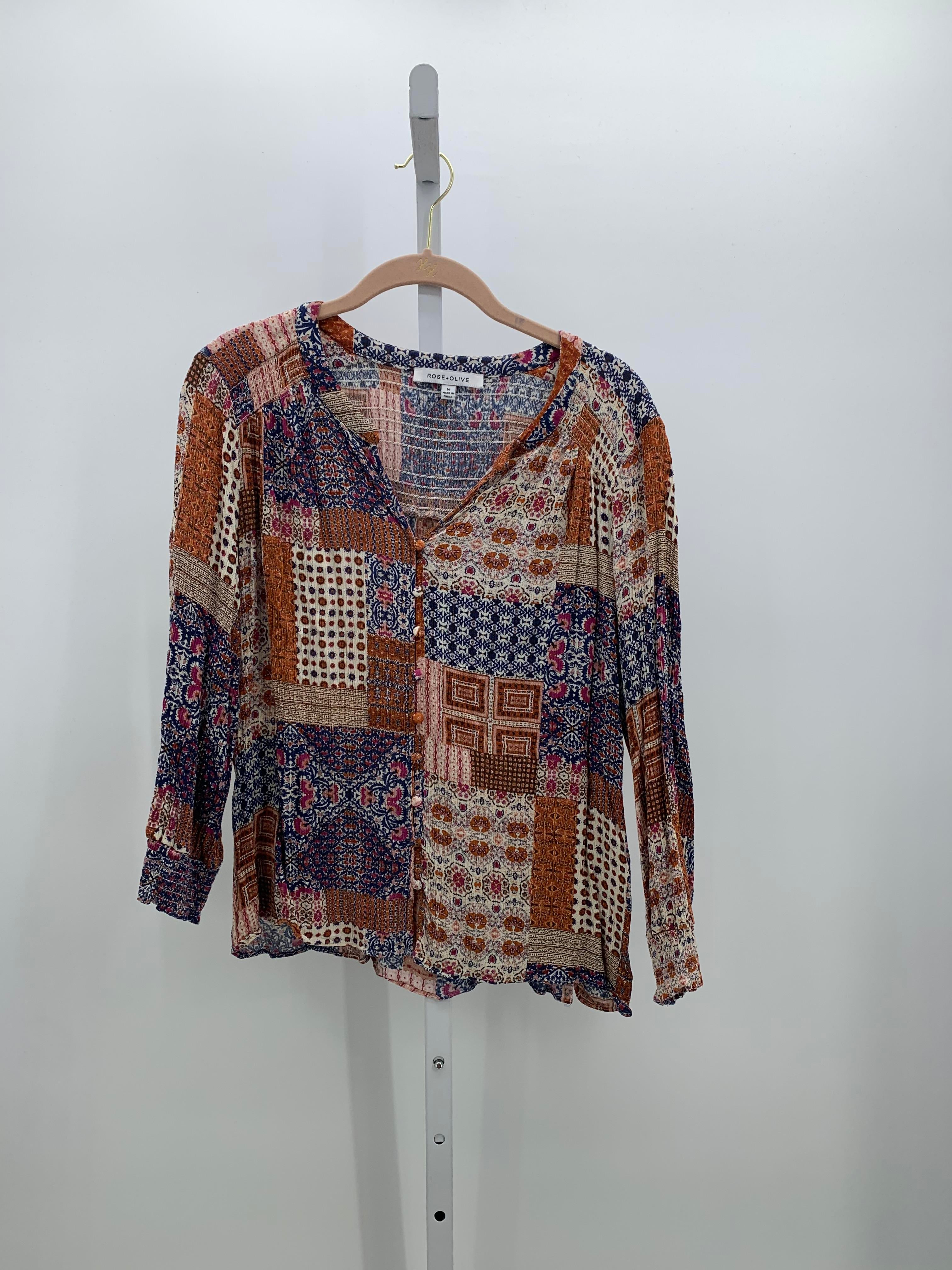 Rose & Olive Size Medium Misses 3/4 Sleeve Shirt