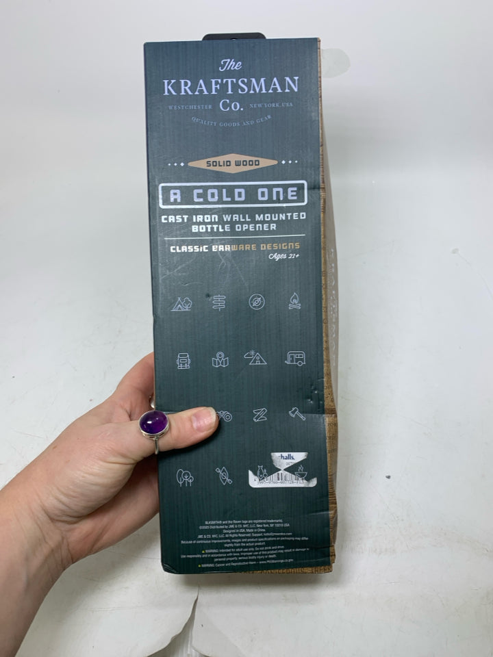 NIB YOU DESERVE A COLD ONE BEER BOTTLE SHAPED WALL HANGING OPENER.