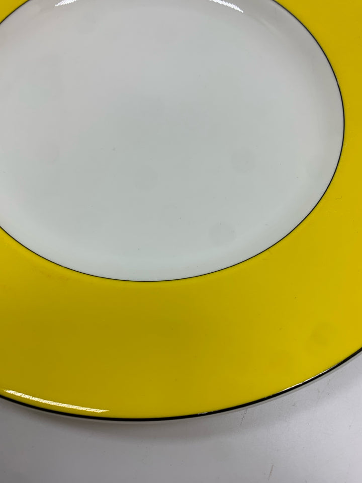KATE SPADE LENOX RUTHERFORD YELLOW SALAD PLATE.