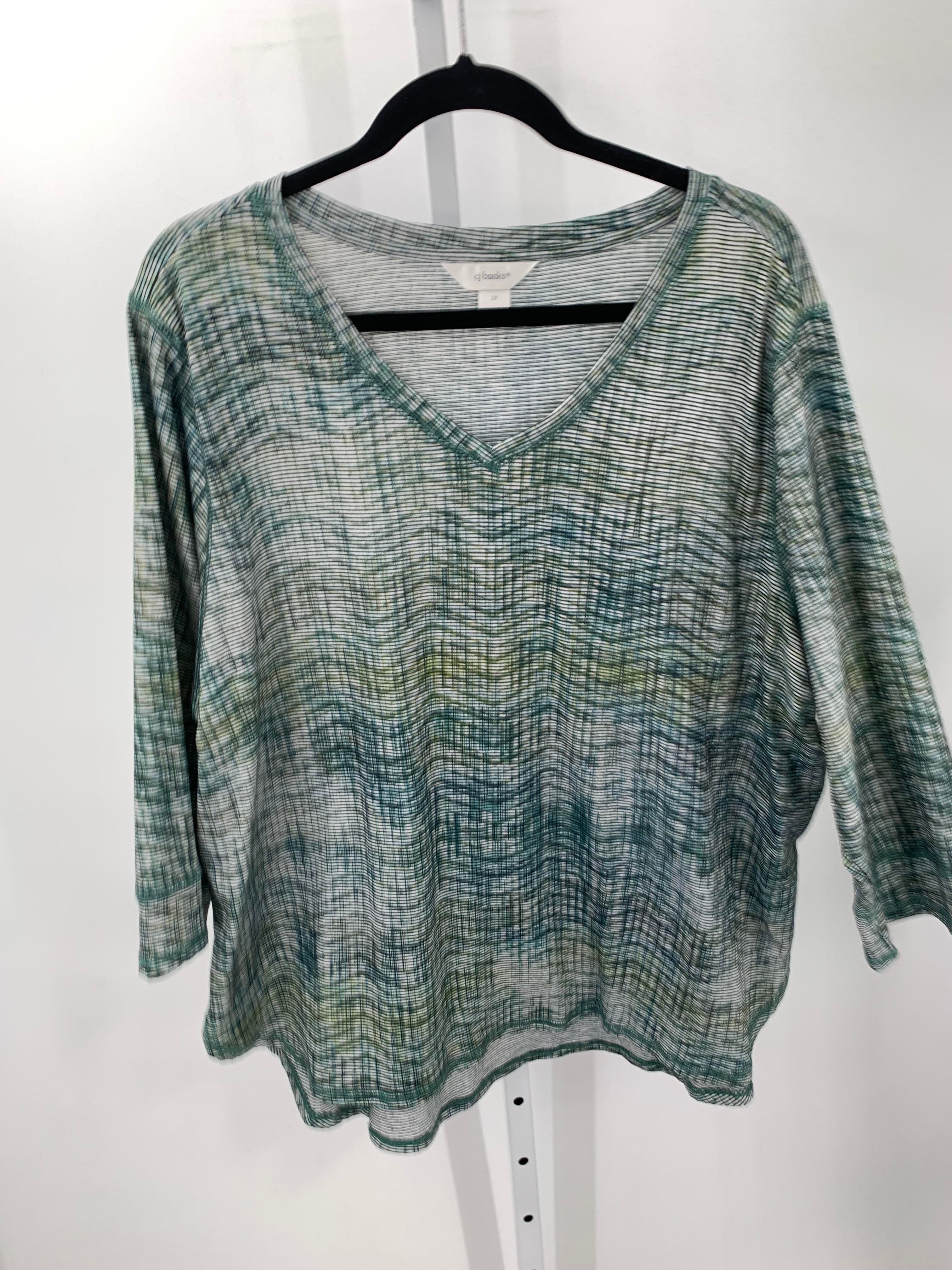 CJ Banks Size 2X Womens 3/4 Sleeve Shirt