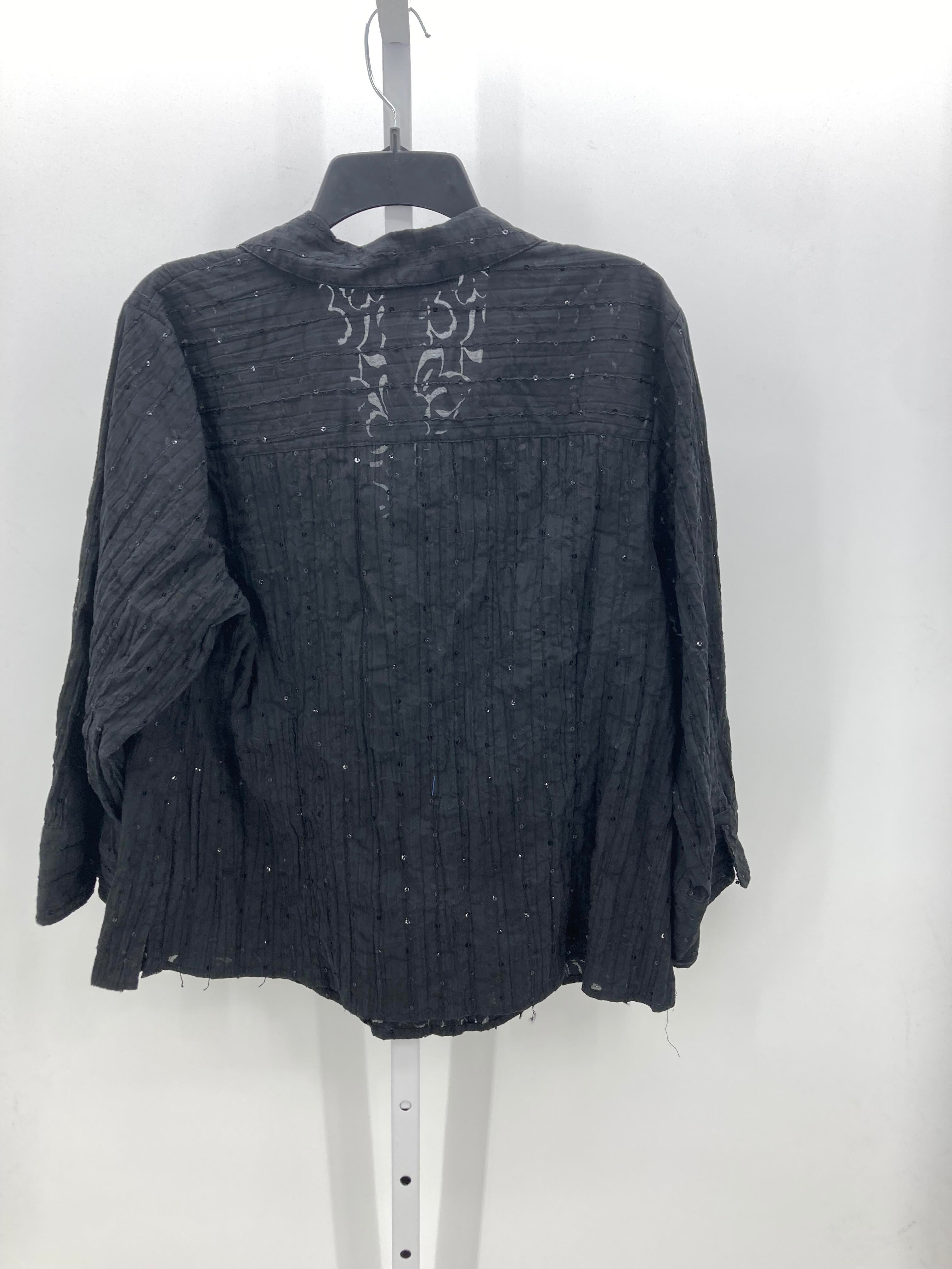 JM Collection Size 18 W Womens 3/4 Sleeve Shirt