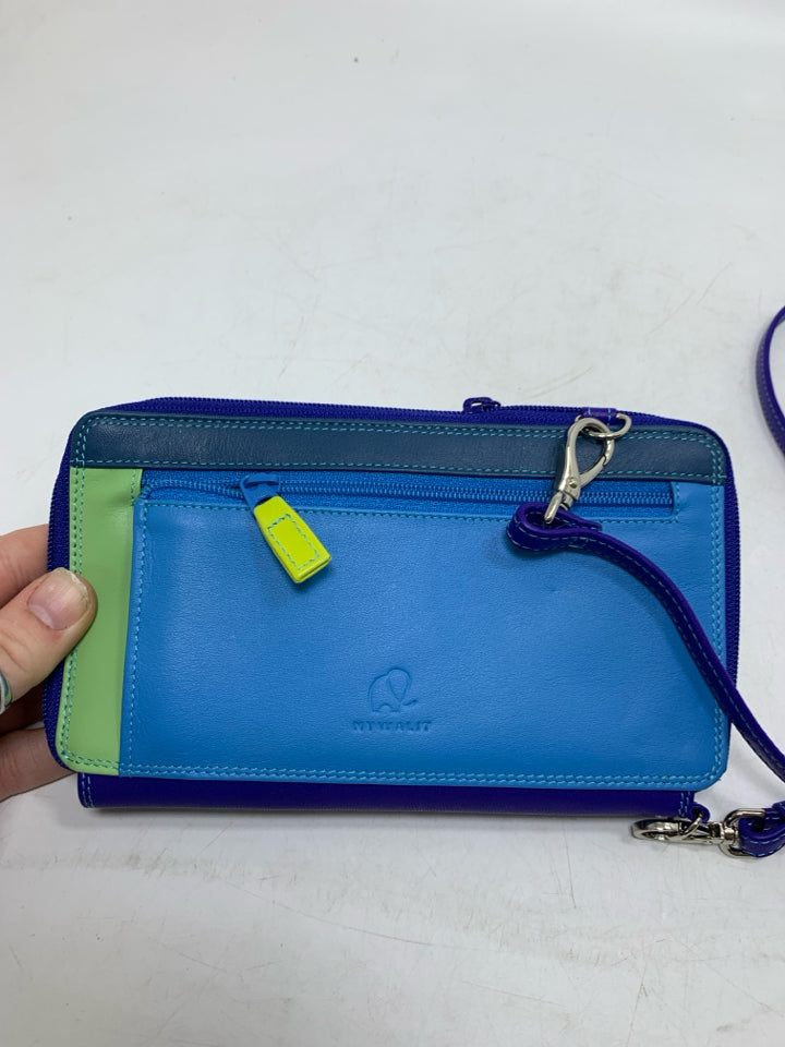 MYWALIT Zip Round Multi Purse w/ Shoulder Strap