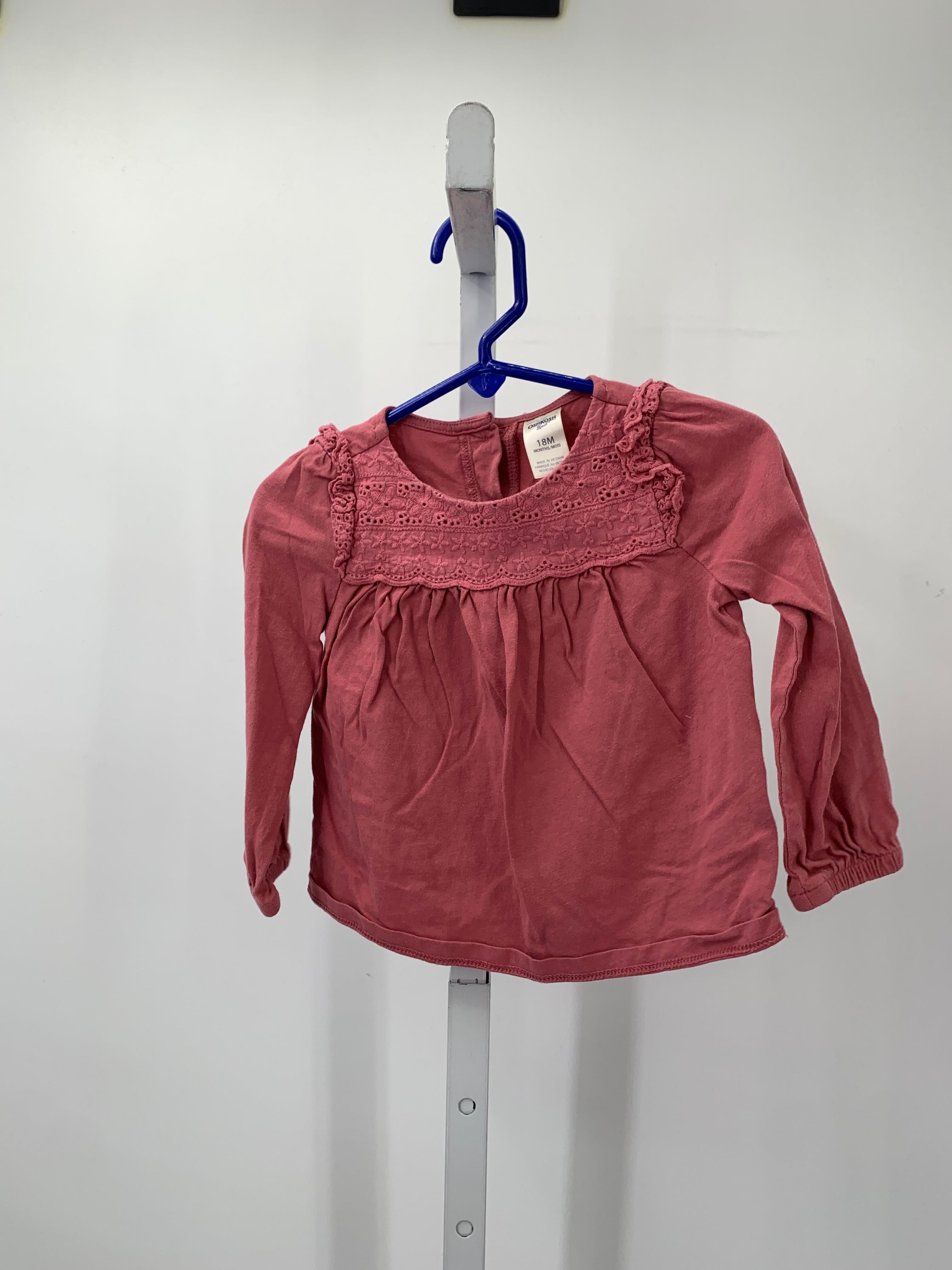 Osh Kosh Size 18 Months Girls Long Sleeve Shirt