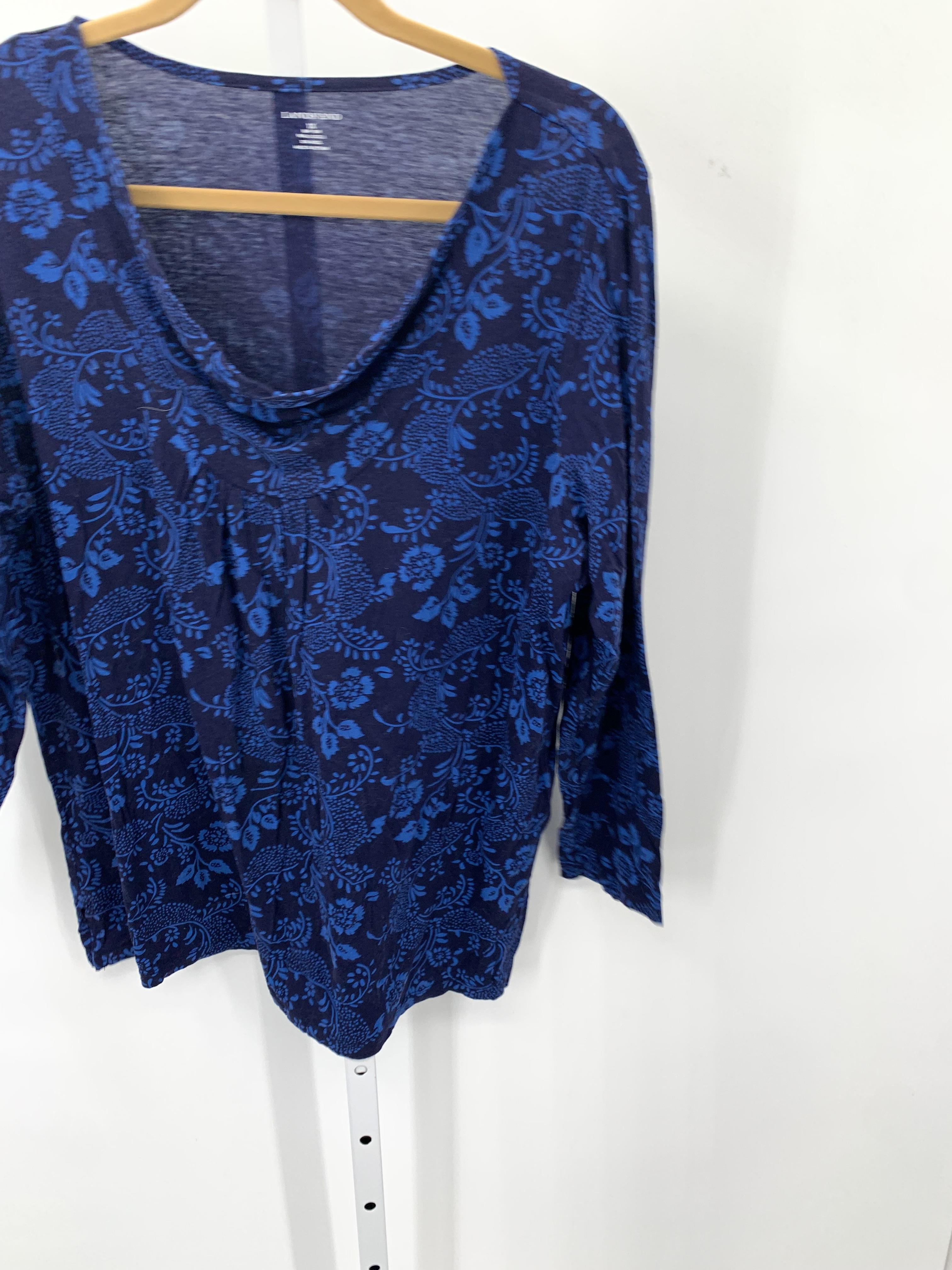 Lands End Size 1X Womens Long Sleeve Shirt