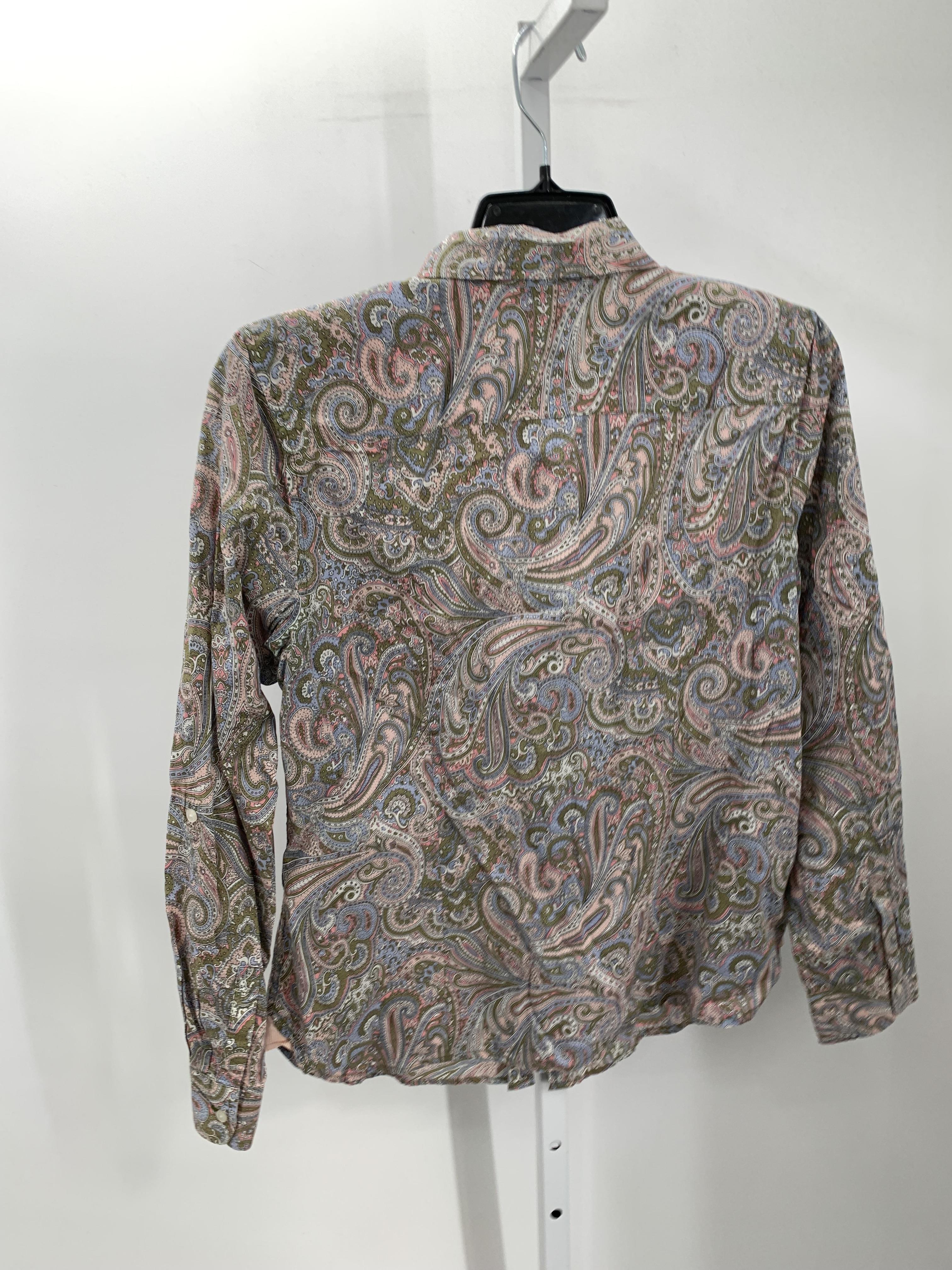 Talbots Size Medium Misses Long Sleeve Shirt